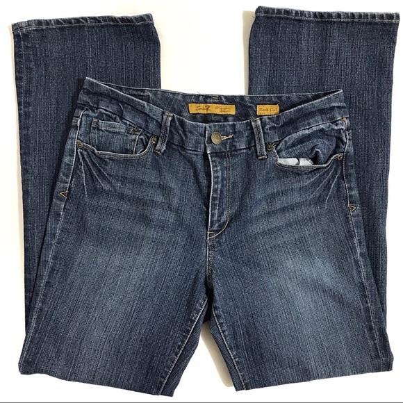 Seven7 Denim - Seven7 Premium Dark Wash High Rise Boot-Cut Jeans